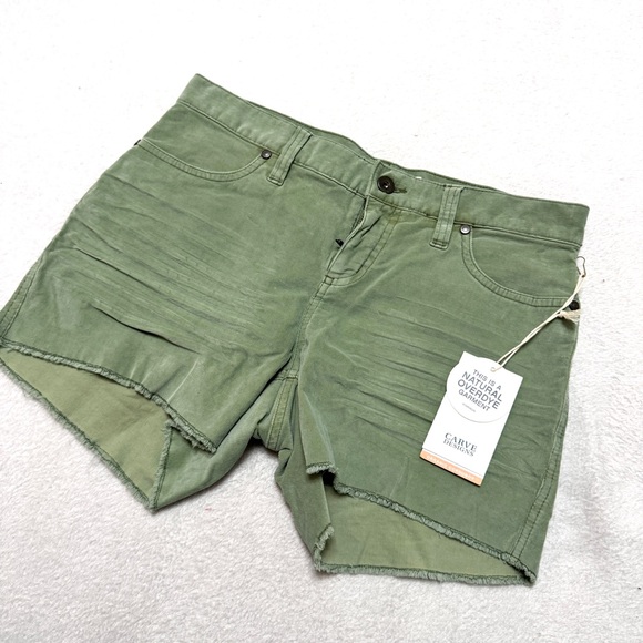 Carve Designs sz 2 Oahu 4” Butter Shorts in Light Olive cord soft - Picture 5 of 11